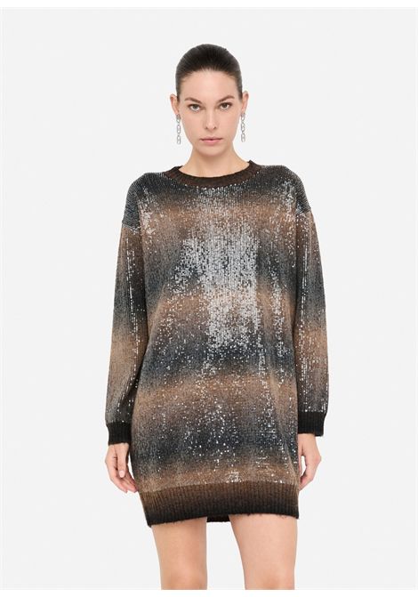 Abito in maglia con paillettes LIU JO | Abiti | MF5488MA14RS9472