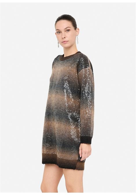 Abito in maglia con paillettes LIU JO | Abiti | MF5488MA14RS9472