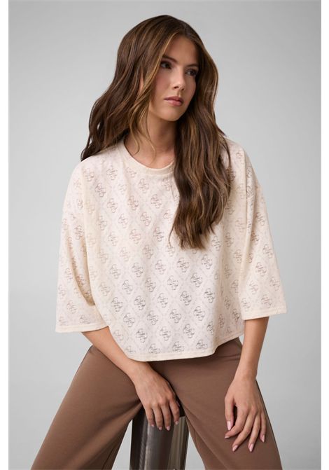 T-shirt con logo 4G ritagliato GUESS ATHLEISURE | T-shirt | V6YI19 K4321FNMS