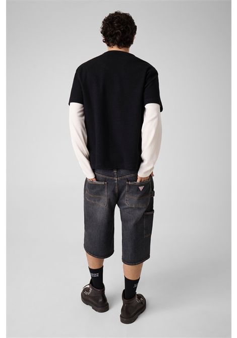 T-shirt con logo ricamato GUESS JEANS | T-shirt | M6YP09 K4177JBLK