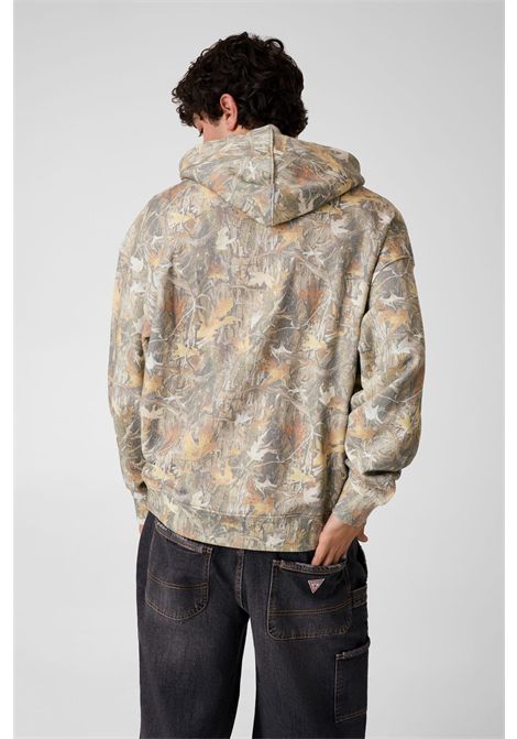 Felpa con cappuccio Logo centrale  Camo GUESS JEANS | Felpe | M6YQ14 K4092FMEM