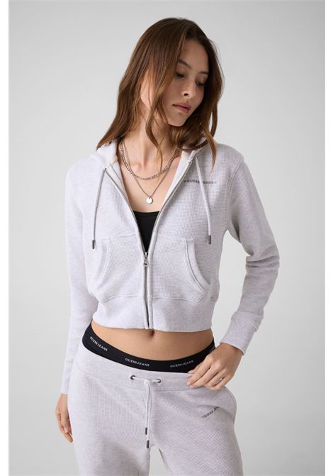 Felpa in cotone a nido d'ape GUESS JEANS | Felpe | W6YQ13 K4206H91N