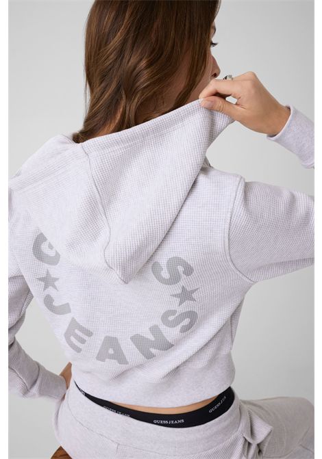 Felpa in cotone a nido d'ape GUESS JEANS | Felpe | W6YQ13 K4206H91N