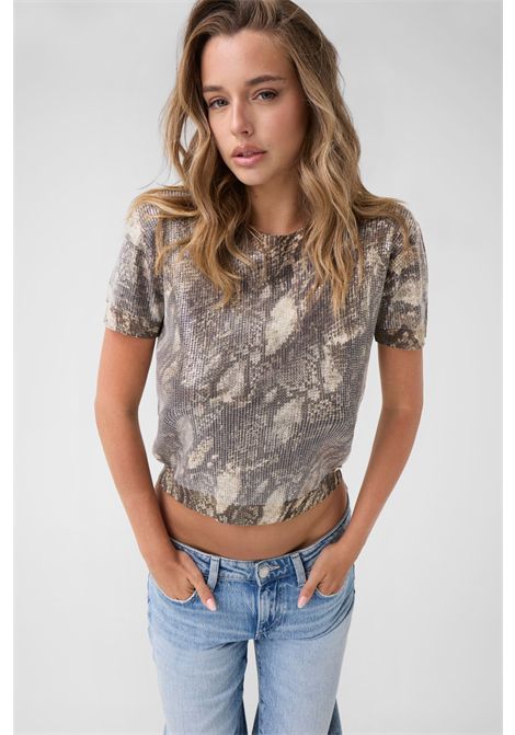 Maglia cropped con paillettes GUESS | Maglie | W5YR21 Z3E70PMPP