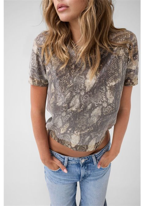 Maglia cropped con paillettes GUESS | Maglie | W5YR21 Z3E70PMPP