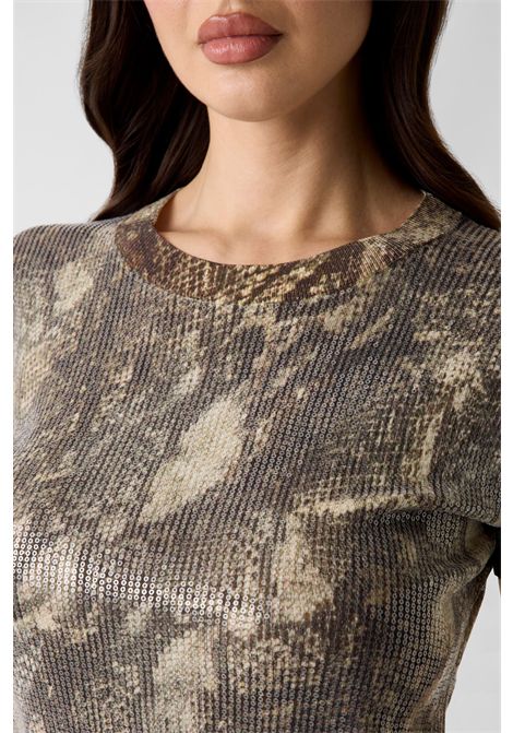 Maglia cropped con paillettes GUESS | Maglie | W5YR21 Z3E70PMPP