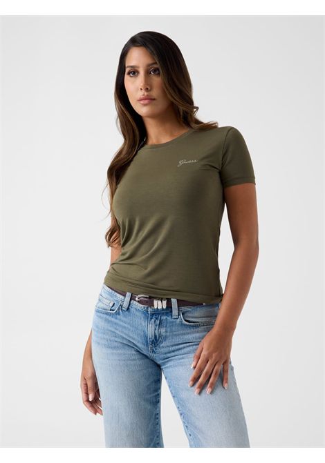 T-shirt con logo di strass GUESS | W6YI12 K3751G8L1
