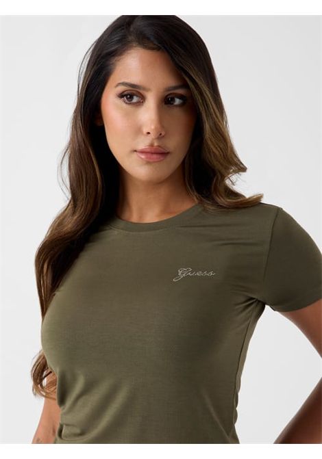 T-shirt con logo di strass GUESS | T-shirt | W6YI12 K3751G8L1