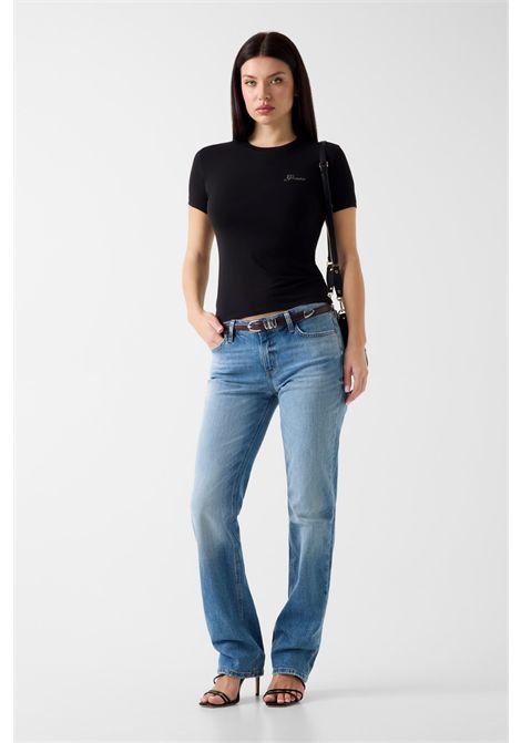T-shirt con logo di strass GUESS | T-shirt | W6YI12 K3751JBLK