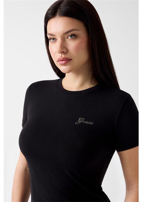 T-shirt con logo di strass GUESS | T-shirt | W6YI12 K3751JBLK