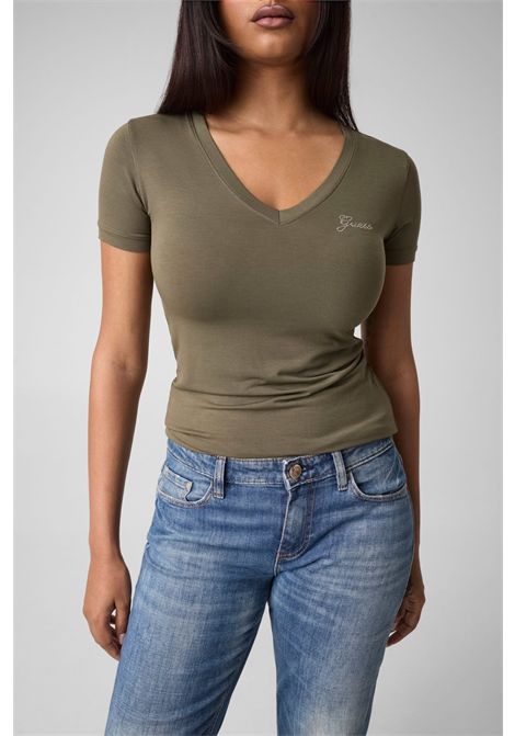 T-shirt con logo di strass GUESS | T-shirt | W6YI13 K3853G8L1