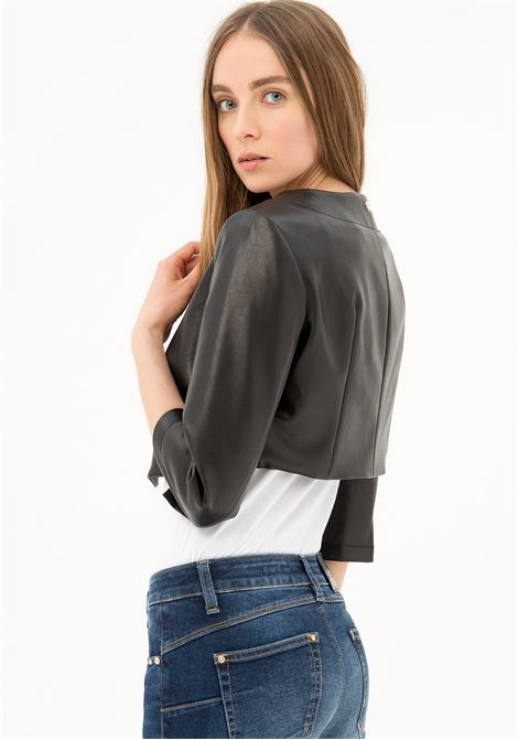 GIACCA BOLERO CROPPED IN ECO PELLE - FRACOMINA - JPD Fashion