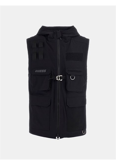 Gilet sahariano in ripstop GUESS ATHLEISURE | Giubbini | Z5GL01 WH2H0JBLK