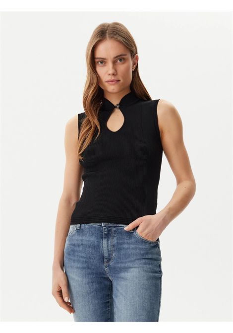 Maglia smanicata a costine GUESS | Top | W5GR10 Z3L10JBLK