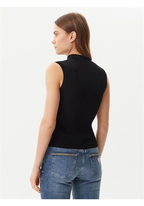 Maglia smanicata a costine GUESS | Top | W5GR10 Z3L10JBLK