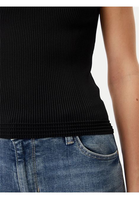 Maglia smanicata a costine GUESS | Top | W5GR10 Z3L10JBLK