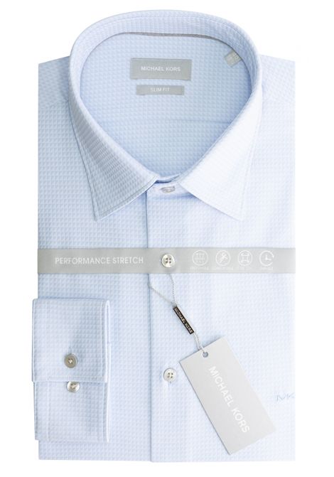 Camicia slim fit Performance Dobby MICHAEL KORS | Camicie | MK0DS01531M455 LIGHT BLUE