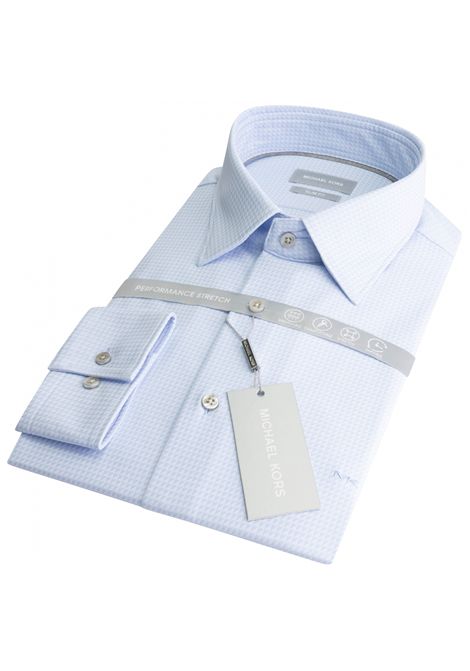 Camicia slim fit Performance Dobby MICHAEL KORS | Camicie | MK0DS01531M455 LIGHT BLUE