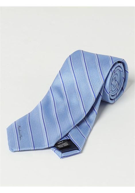 Cravatta in seta regimental MICHAEL KORS | Cravatta | MK0DT00153M455 LIGHT BLUE