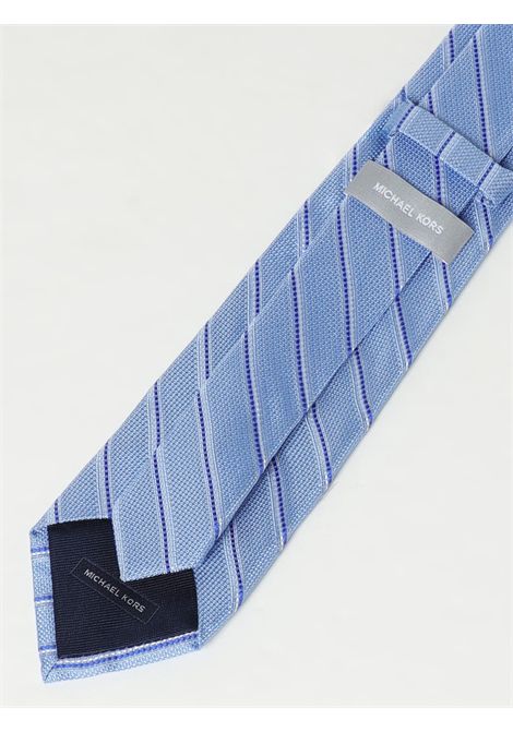 Cravatta in seta regimental MICHAEL KORS | Cravatta | MK0DT00153M455 LIGHT BLUE