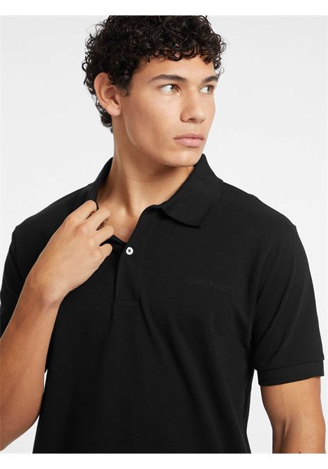 Polo con logo ricamato GUESS JEANS | Polo | M4BP29 KCJV1JBLK