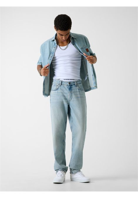 GJ OVERSIZE CROP SS SHIRT GUESS JEANS | Camicie | M6RH52 D5M51GAL1