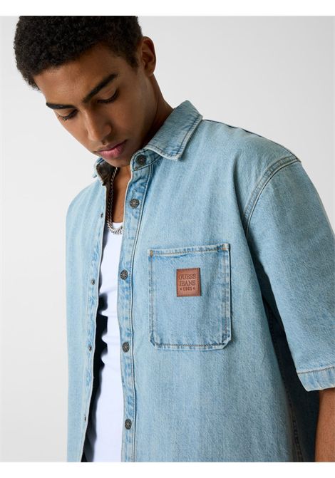 GJ OVERSIZE CROP SS SHIRT GUESS JEANS | Camicie | M6RH52 D5M51GAL1