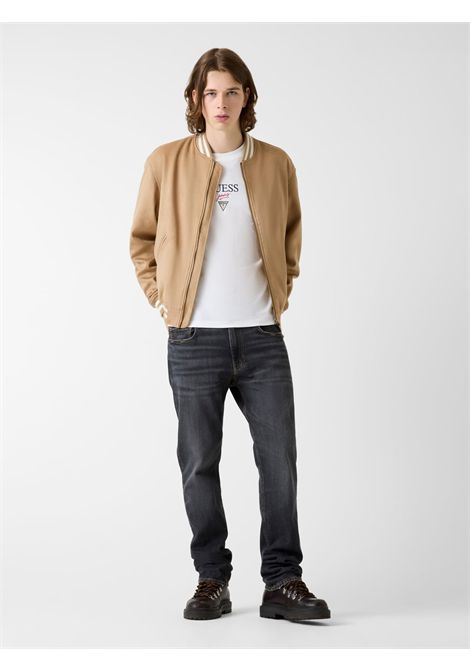 Bomber in finta pelle scamosciata GUESS JEANS | Giubbini | M6RL0J WJ842G1FE