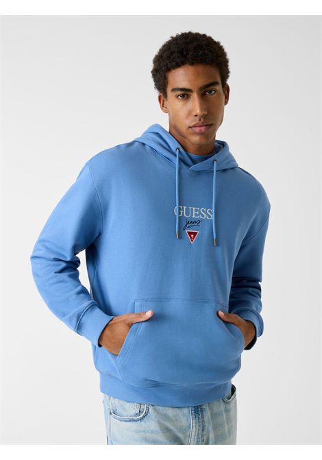 Felpa con logo stampato GUESS JEANS | Felpe | M6RQ26 KCPR1BLN