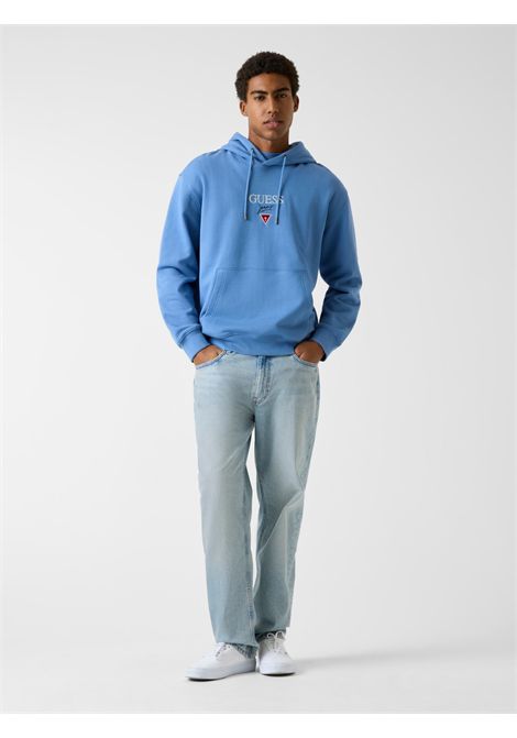 Felpa con logo stampato GUESS JEANS | Felpe | M6RQ26 KCPR1BLN