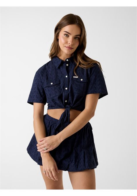 Camicia cropped Regular Fit GUESS JEANS | T-shirt | W6GHA3 WO331A71W