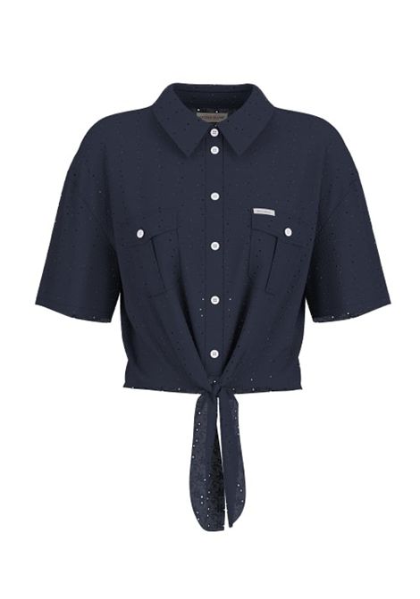 Camicia cropped Regular Fit GUESS JEANS | T-shirt | W6GHA3 WO331A71W