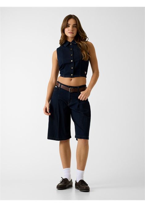 Camicia in denim cropped GUESS JEANS | Top | W6GHZ9 D7971GSMM