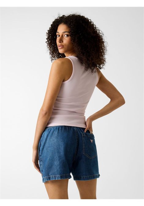 Top in cotone con ricamo GUESS JEANS | Top | W6GPZ2 KA0H1G491