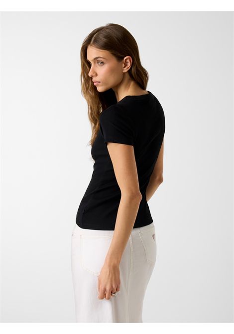 T-shirt con stella ricamata GUESS JEANS | Top | W6GPZ3 KA0H1JBLK