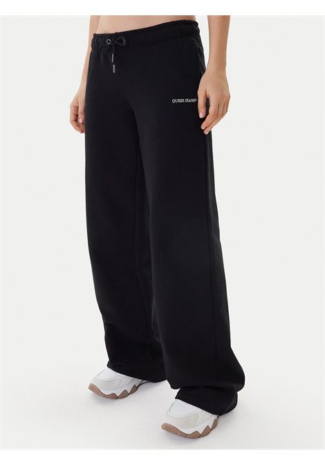 pantaloni tuta di cotone GUESS JEANS | Pantalone | W6RB52 K68I4JBLK