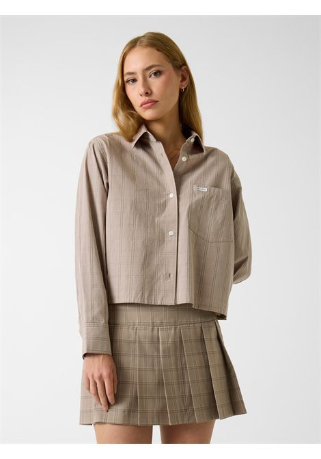 camicia cropped in cotone GUESS JEANS | Camicie | W6RH64 WH7Q1L12Q