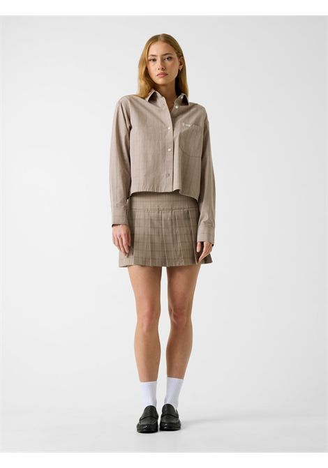 camicia cropped in cotone GUESS JEANS | Camicie | W6RH64 WH7Q1L12Q