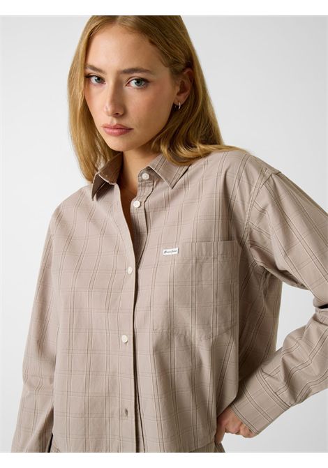 camicia cropped in cotone GUESS JEANS | Camicie | W6RH64 WH7Q1L12Q