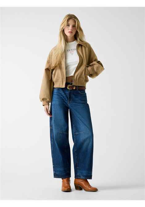 Bomber in similpelle scamosciata GUESS JEANS | T-shirt | W6RL36 WJ842G1FE