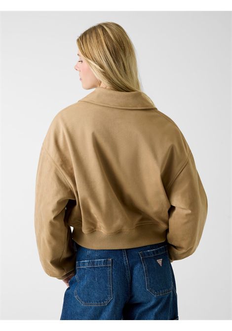 Bomber in similpelle scamosciata GUESS JEANS | T-shirt | W6RL36 WJ842G1FE