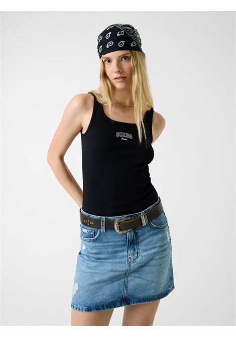 Canotta a costine GUESS JEANS | Top | W6RP20 KA0H1JBLK