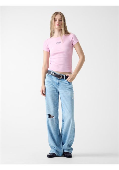 T-shirt con logo ricamato GUESS JEANS | T-shirt | W6RP21 KA0H1G65F
