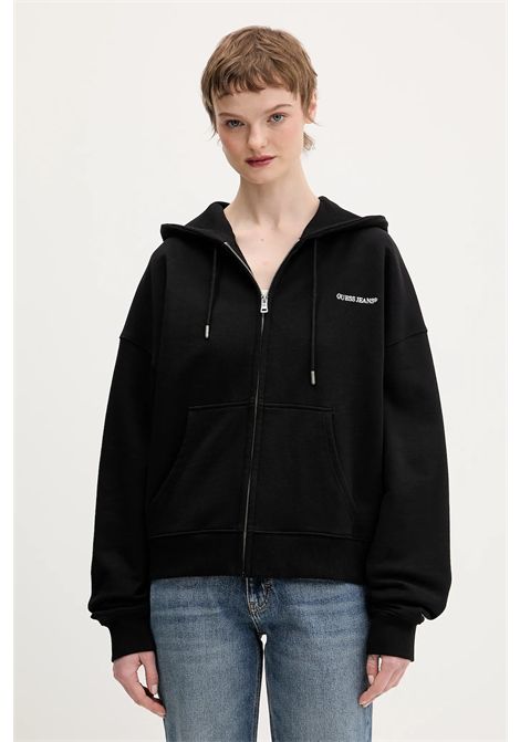 gj os embro zipup hoodie GUESS JEANS | Felpe | W6RQ32 K68I4JBLK