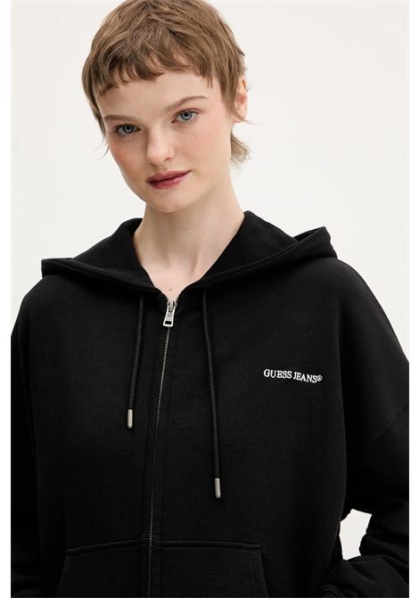 gj os embro zipup hoodie GUESS JEANS | Felpe | W6RQ32 K68I4JBLK
