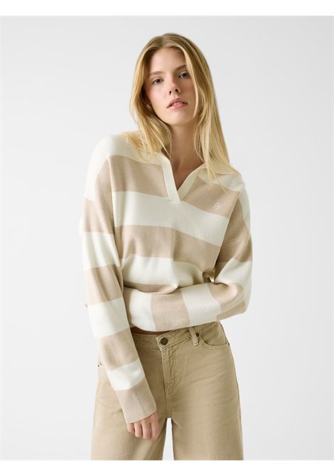 Maglione polo a righe GUESS JEANS | Maglie | W6RR16 Z3FC2SM0I