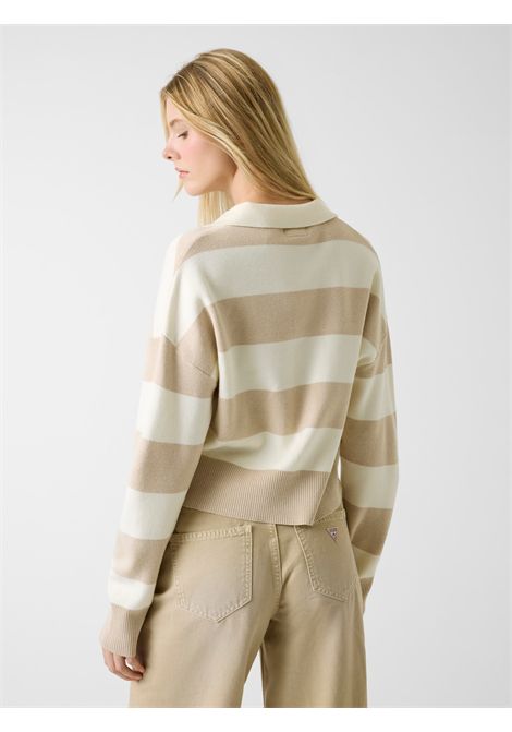 Maglione polo a righe GUESS JEANS | Maglie | W6RR16 Z3FC2SM0I