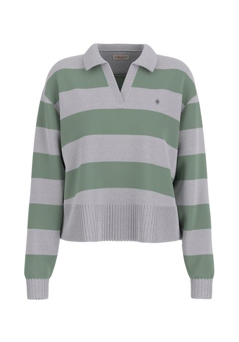 Maglione polo a righe GUESS JEANS | Maglie | W6RR16 Z3FC2SM0L