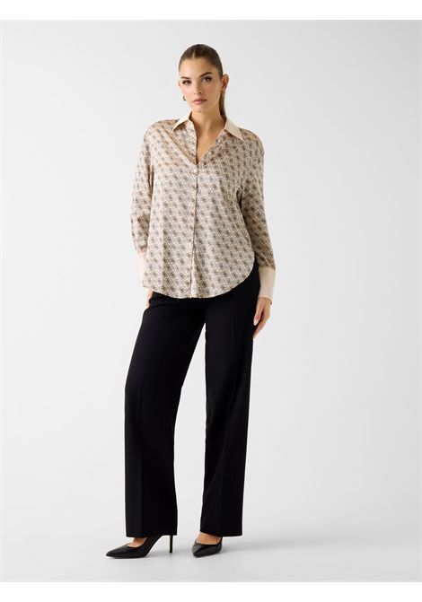 Camicia logo all over GUESS | Camicie | W4YH47 WF1T2P1WE