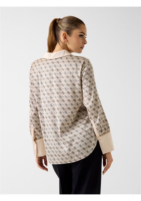 Camicia logo all over GUESS | Camicie | W4YH47 WF1T2P1WE